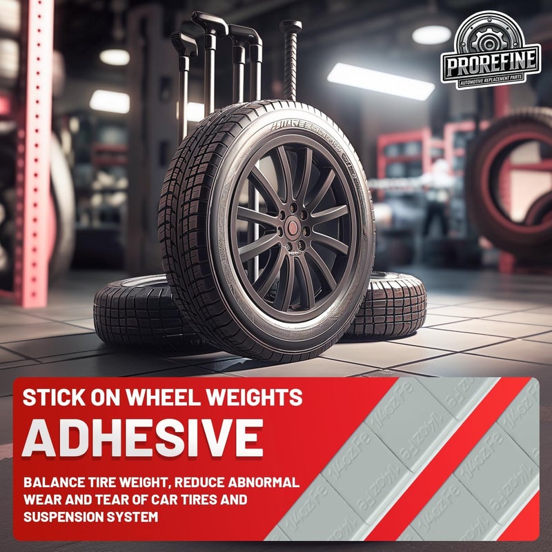 ProRefine Store Upgraded 1/4oz 256Pcs Adhesive Wheel Weights Stick On for Steel Rims Corrosion-Resistant Coated Painted Tire Balancing Weight 0.25 oz, 256 Pack - Image 2